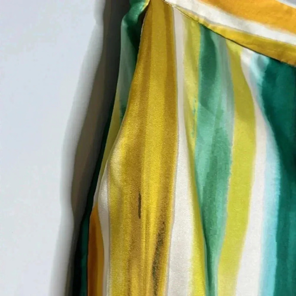 Zara STRIPED PRINT STRAIGHT CUT PANTS - Picture 6 of 9